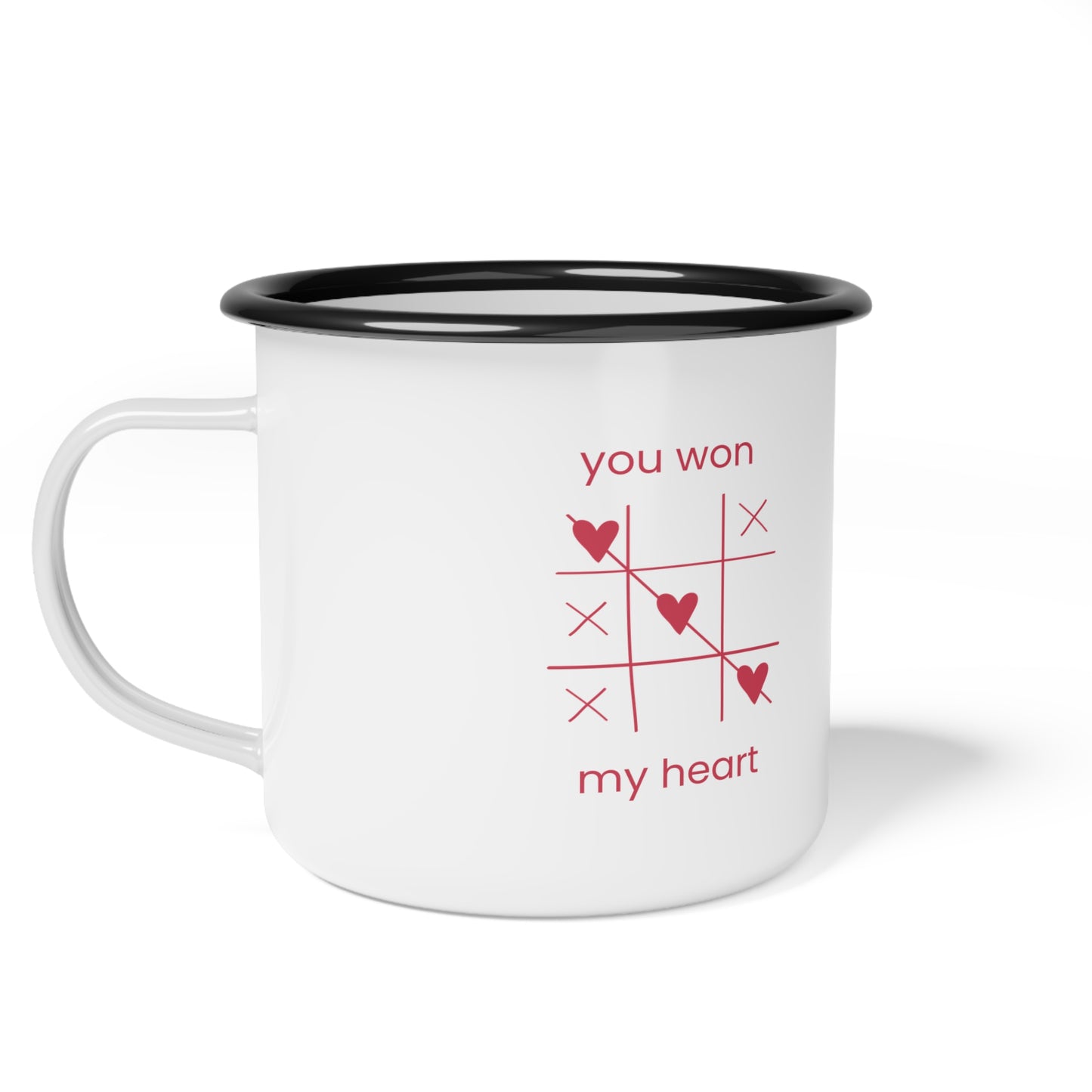 You Won My Heart Golden Poodle Puppy Love Enamel Camp Cup