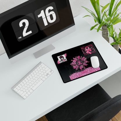 Pink Ribbon Support Squad Desk Mats Mouse Pads in 3 Sizes