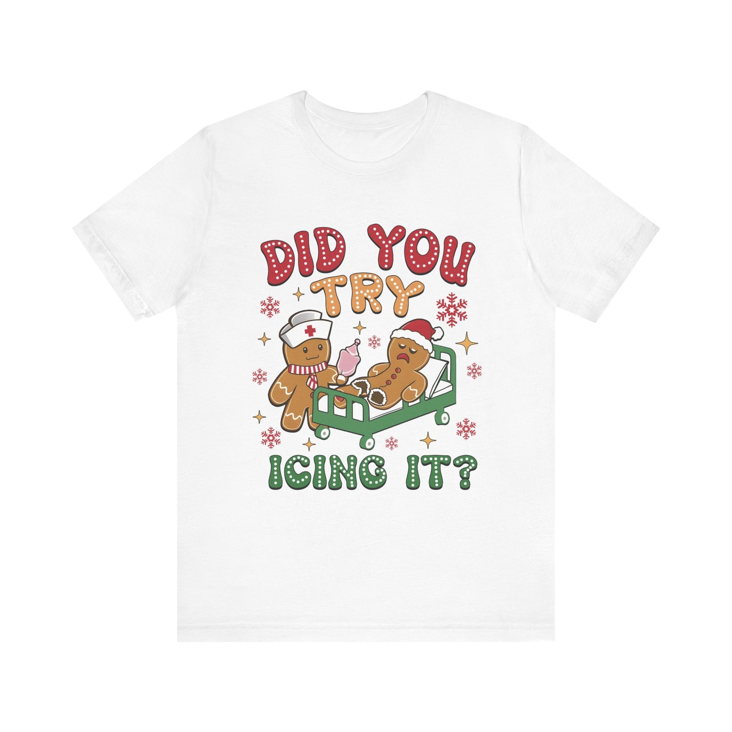 Gingerbread Nurse Holiday Short Sleeve Tee