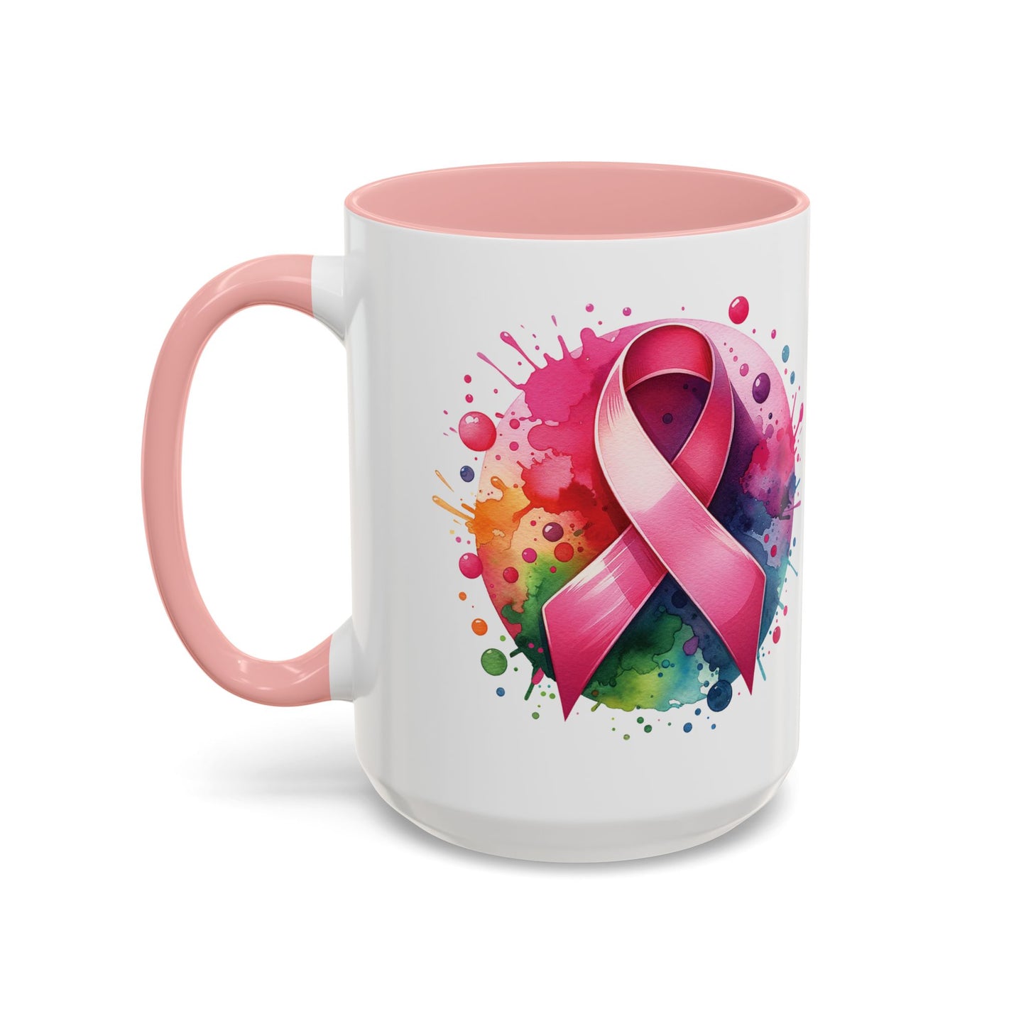 Vibrant Pink Ribbon Coffee or Tea Mug (11 or 15 oz)