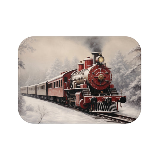 Christmas Express Train Bath Mat