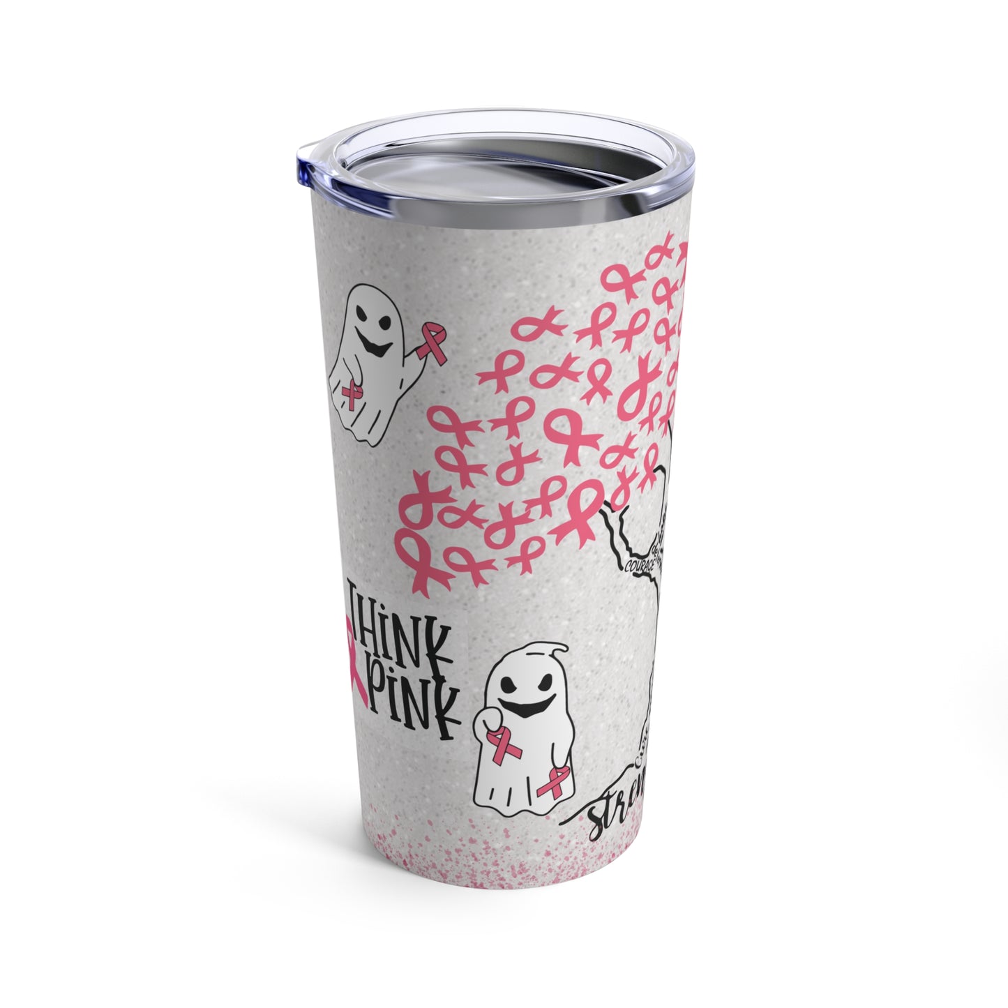 Tree of Pink Ribbons Breast Cancer Awareness Tumbler 20oz