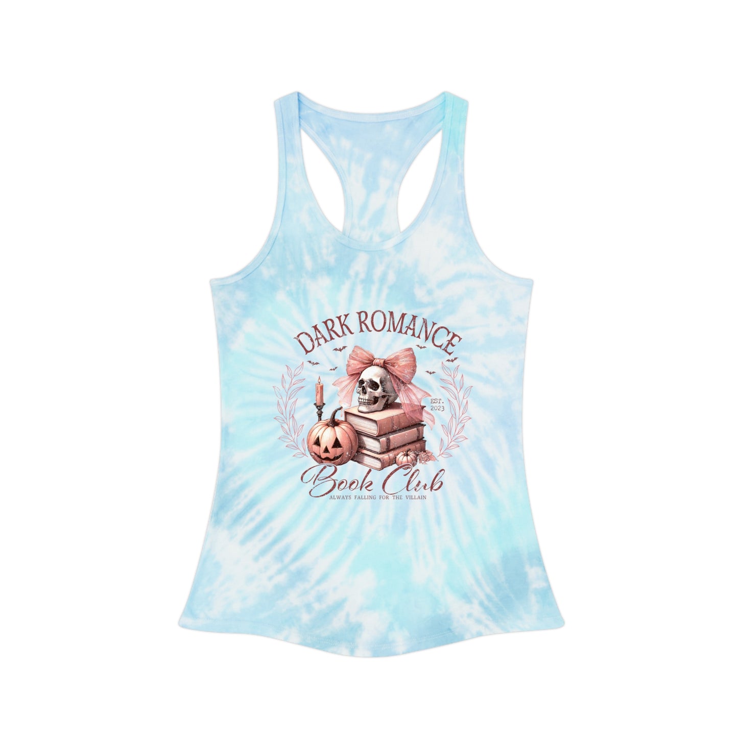 Dark Romance Book Club Tie Dye Racerback Tank Top