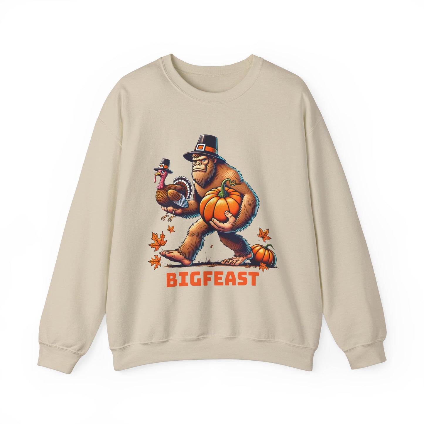 Bigfoot Bigfeast Thanksgiving Unisex Heavy Blend™ Crewneck Sweatshirt