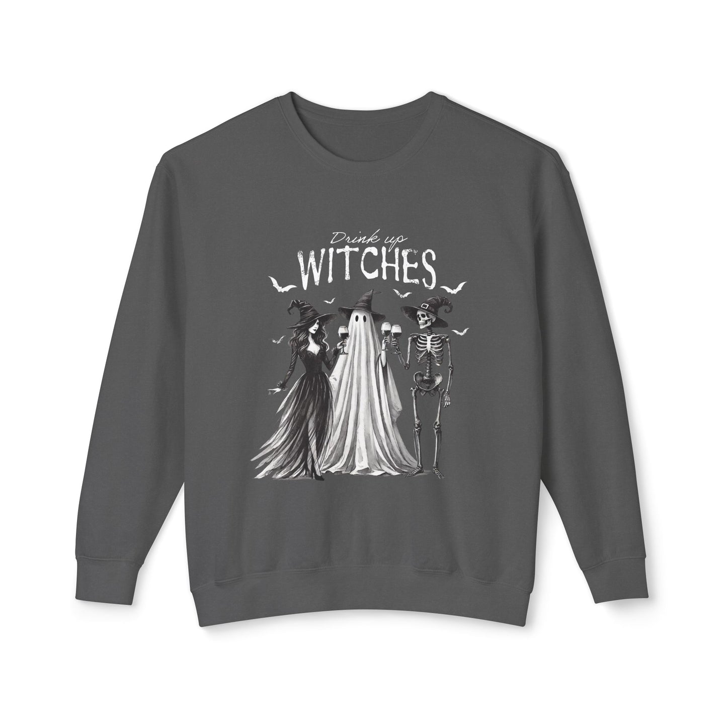 Drink Up Witches Unisex Lightweight Crewneck Sweatshirt