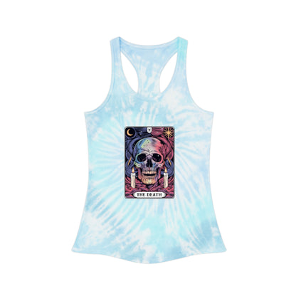 Halloween Tarot The Death Card Tie Dye Racerback Tank Top