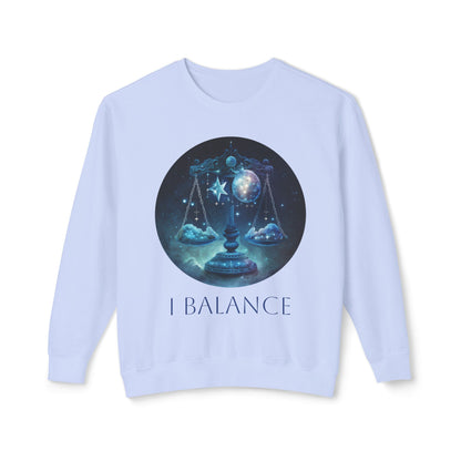 Libra Vibes Unisex Lightweight Crewneck Sweatshirt