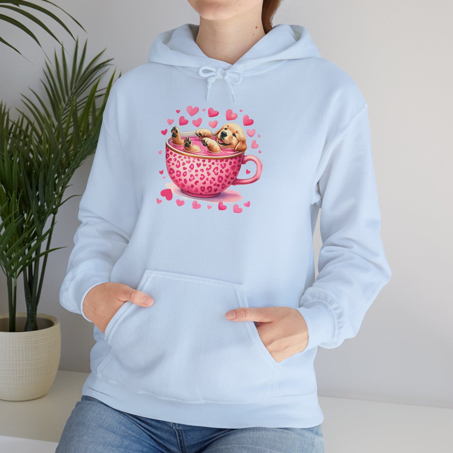 Valentine Teacup Labrador Retriever Puppy Love Hooded Sweatshirt