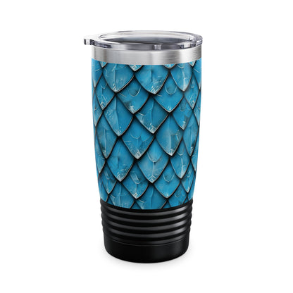 Turquoise Dragon Scales Ringneck Tumbler, 20oz