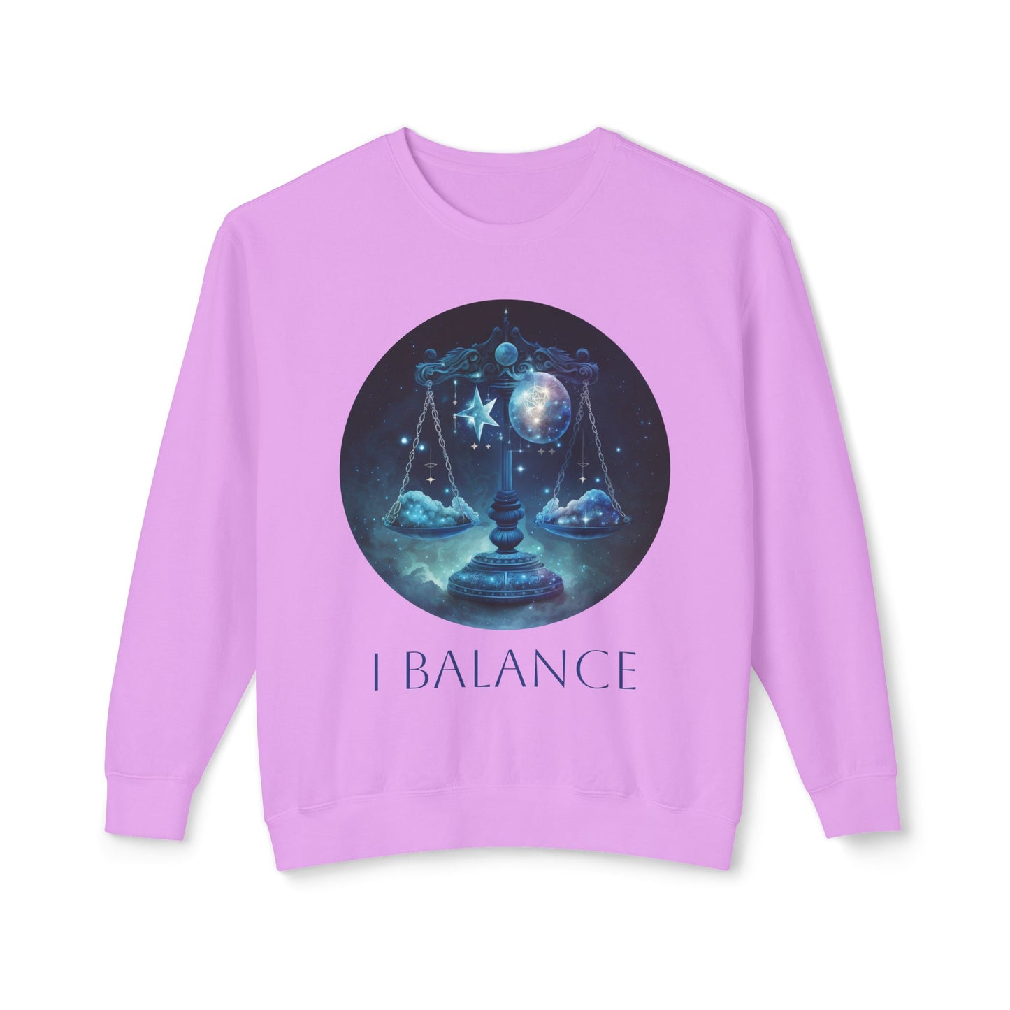 Libra Vibes Unisex Lightweight Crewneck Sweatshirt