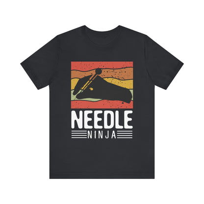 Needle Ninja Acupuncturist Two Sided Print Short Sleeve Tee