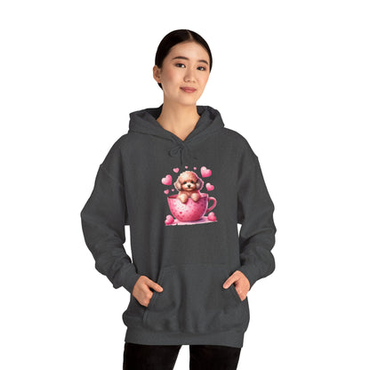 Poodle Puppy Love in a Teacup Unisex Hoodie