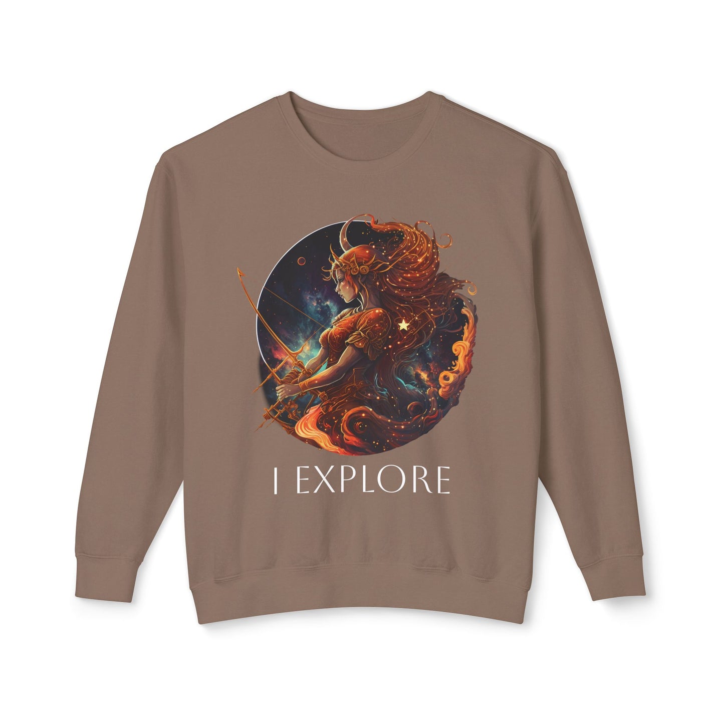 Sagittarius Vibes Unisex Lightweight Crewneck Sweatshirt