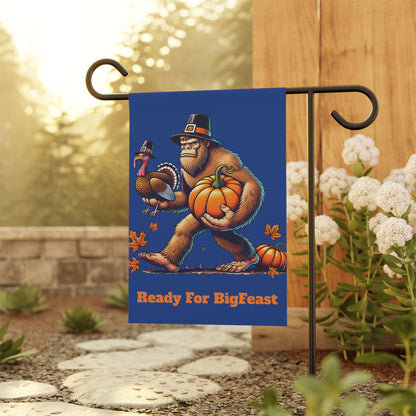 Bigfoot Bigfeast Thanksgiving Garden Banner Flag