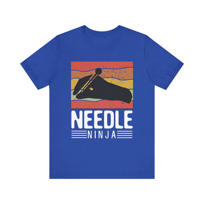 Needle Ninja Acupuncturist Two Sided Print Short Sleeve Tee