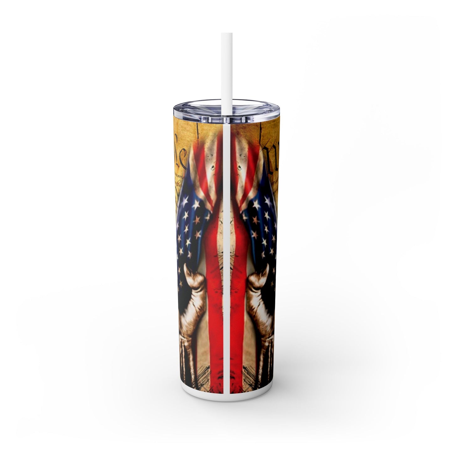 Constitution We The People Skinny Tumbler with Straw, 20oz