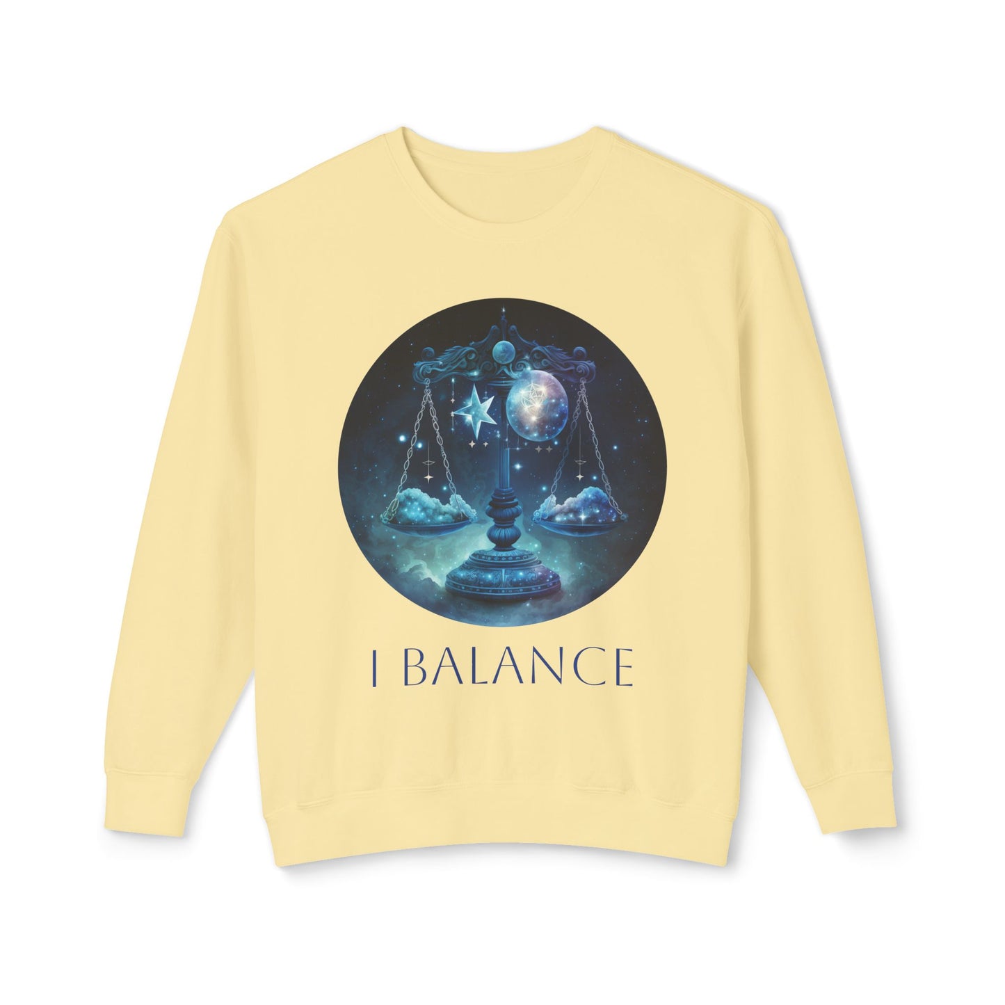 Libra Vibes Unisex Lightweight Crewneck Sweatshirt