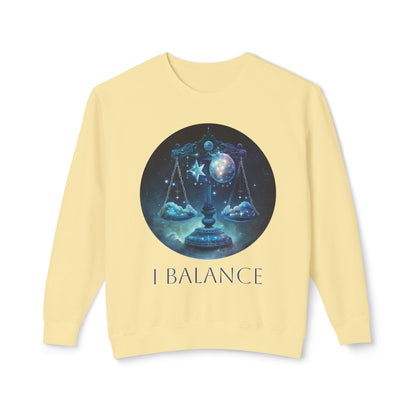 Libra Vibes Unisex Lightweight Crewneck Sweatshirt