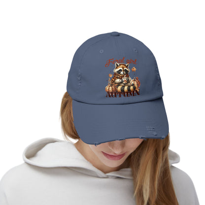 Feral Girl Autumn Racoon Distressed Cap