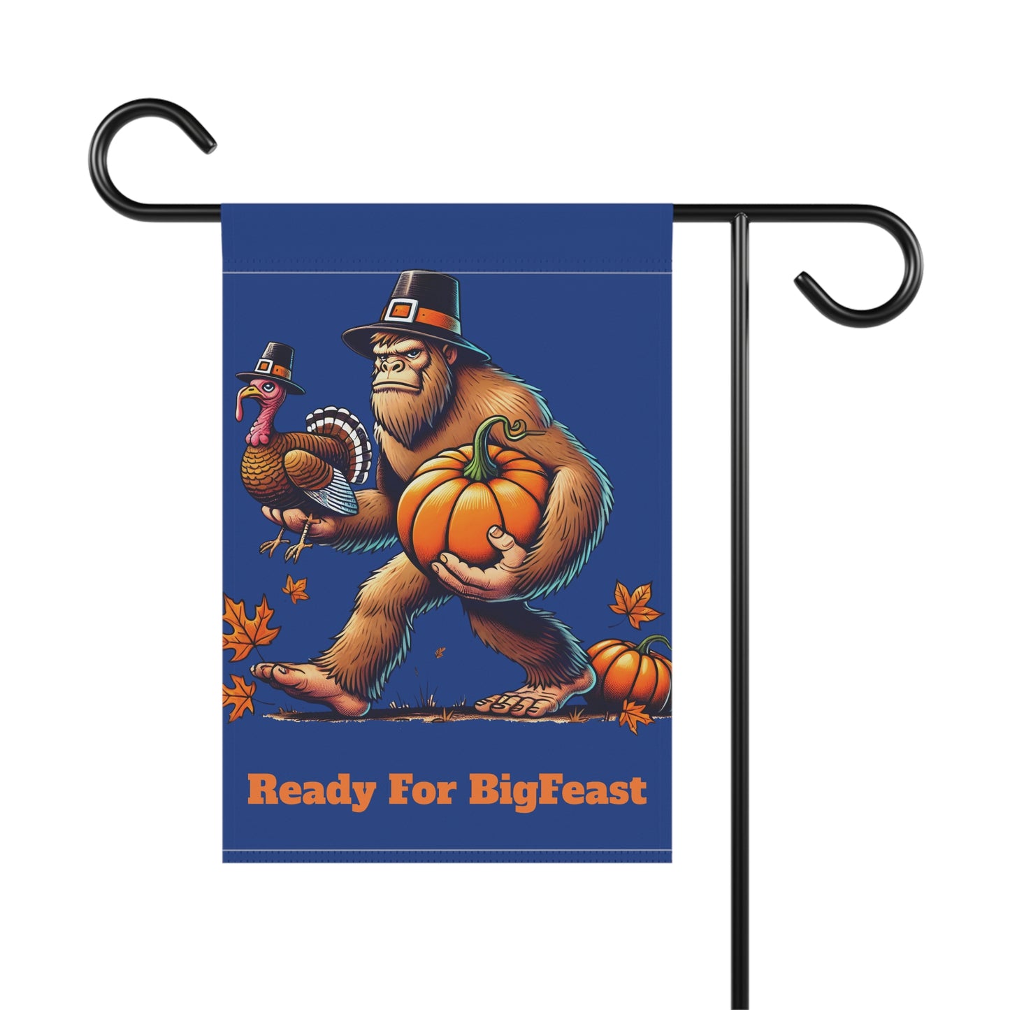 Bigfoot Bigfeast Thanksgiving Garden Banner Flag