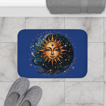 Sun Moon & Stars I Bath Mat