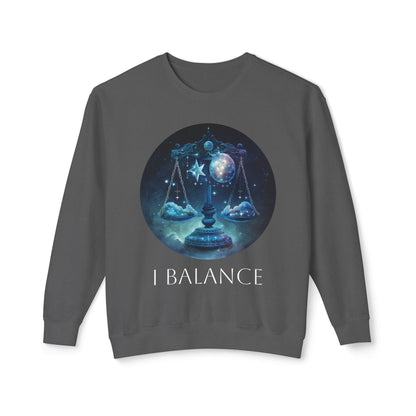 Libra Vibes Unisex Lightweight Crewneck Sweatshirt