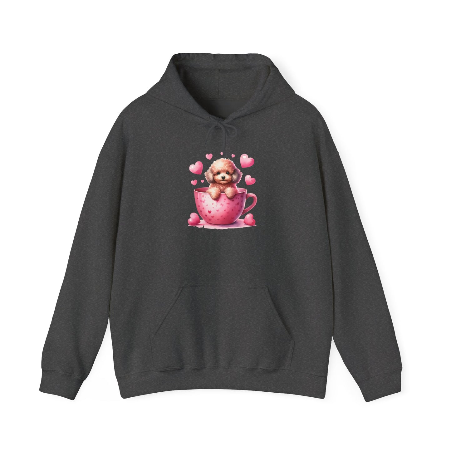 Poodle Puppy Love in a Teacup Unisex Hoodie