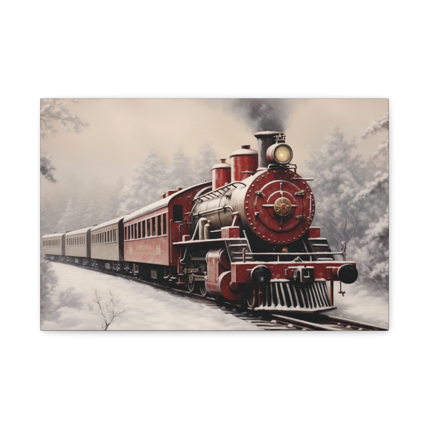 Christmas Express Train: Winter Wonderland Journey Matte Canvas