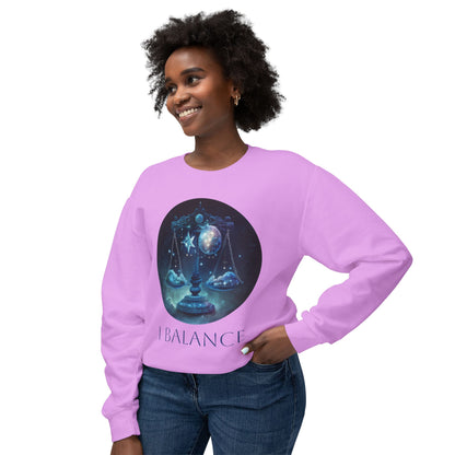 Libra Vibes Unisex Lightweight Crewneck Sweatshirt