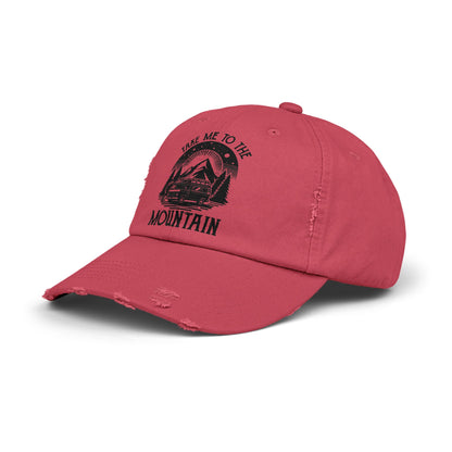 Take Me To The Mountain Unisex Distressed Cap