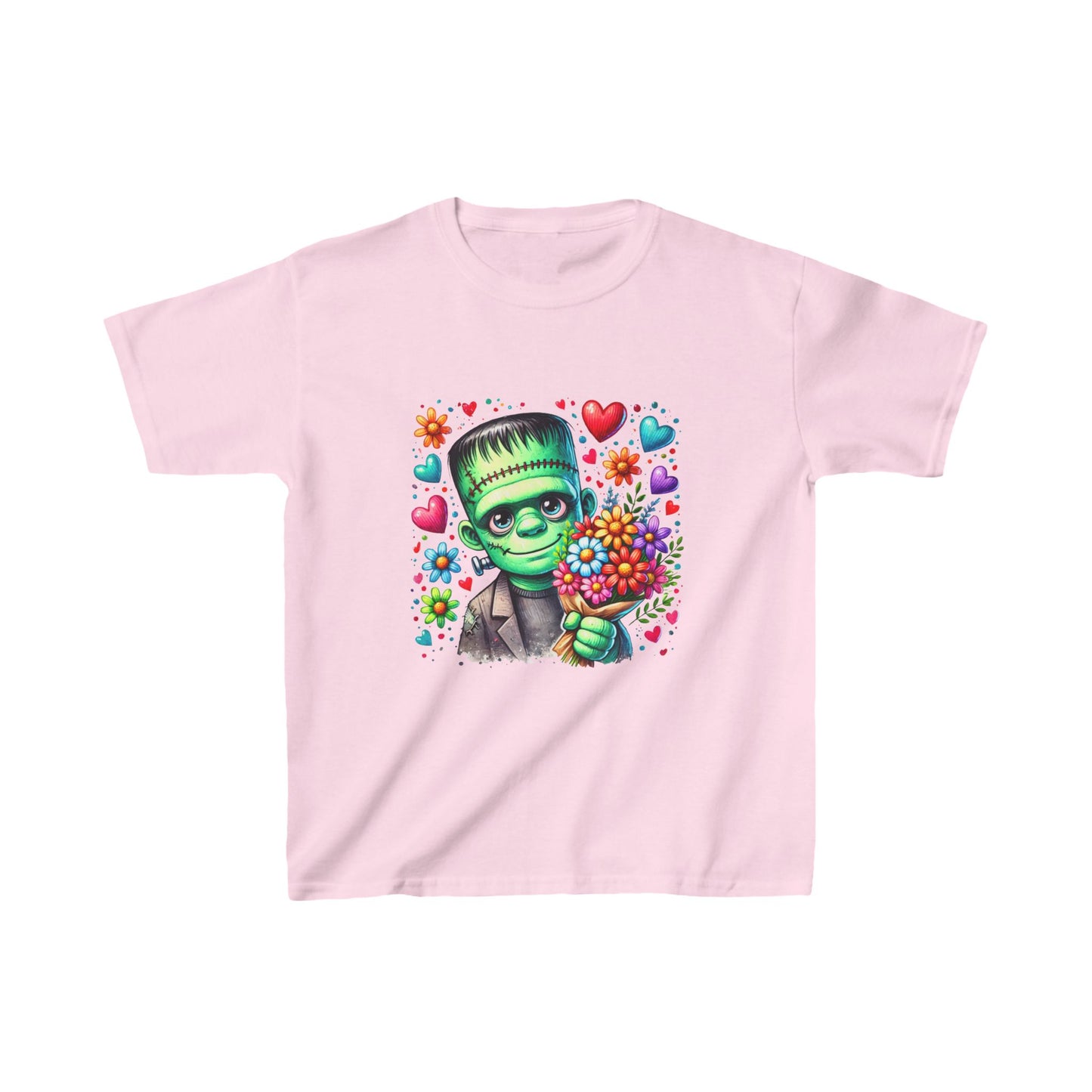 Kids Halloween Frankenstein Theme Heavy Cotton™ Tee