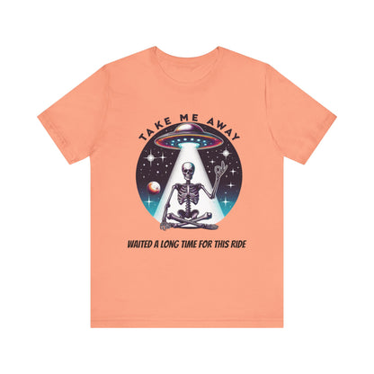 Take Me Away Alien Spaceship Unisex Short Sleeve Tee