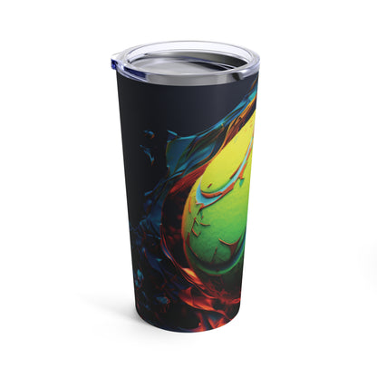 Vibrant Electrifying Tennis Themed Tumbler 20oz