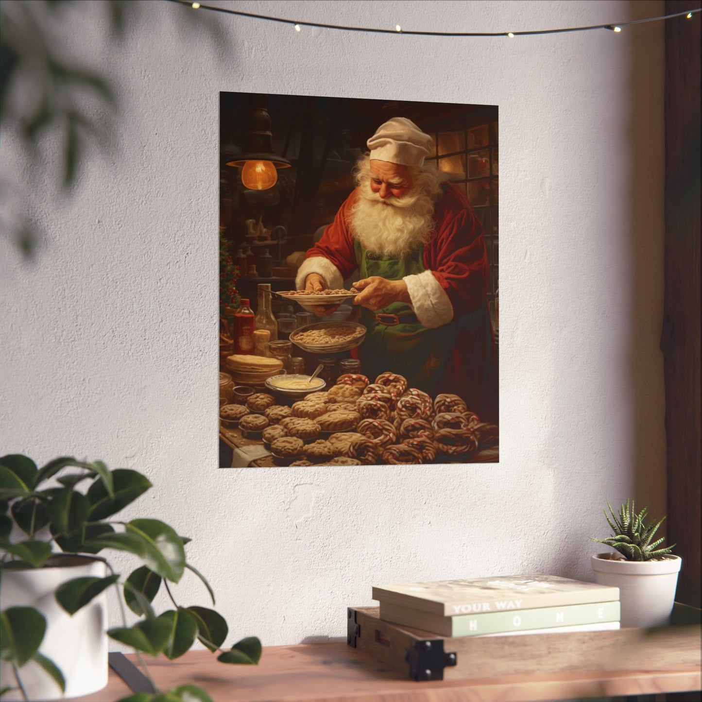 Santa's Bakery Christmas Poster Wall Art in 3 Sizes