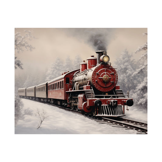 Christmas Express Train Poster Wall Art in 3 Sizes