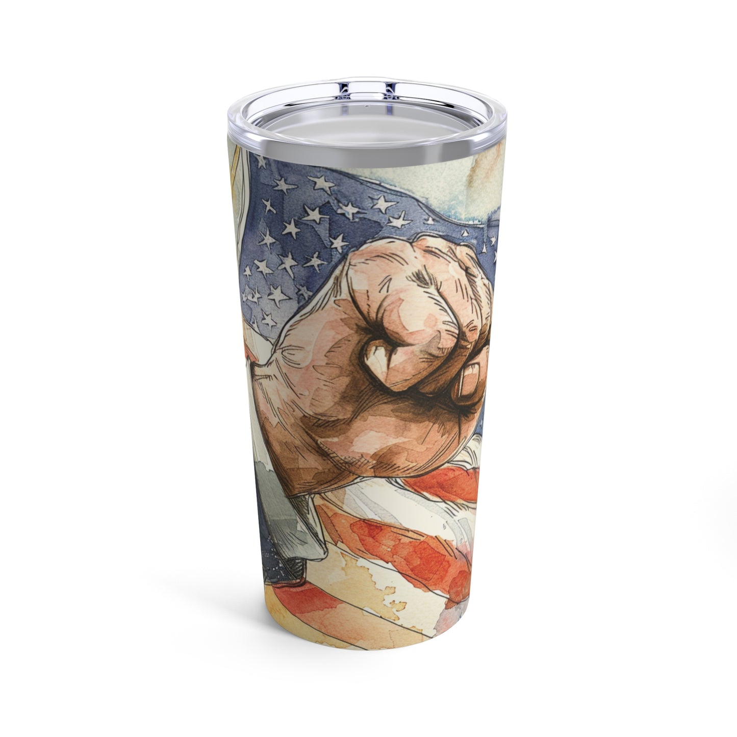 Trump Fist & Flag 2024 Drinking Tumbler 20oz