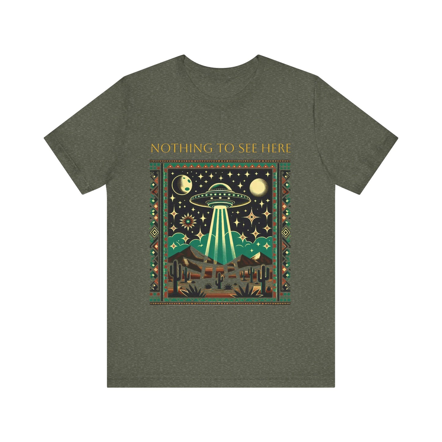 Desert UFO Saucer Vintage Look Unisex Short Sleeve Tee