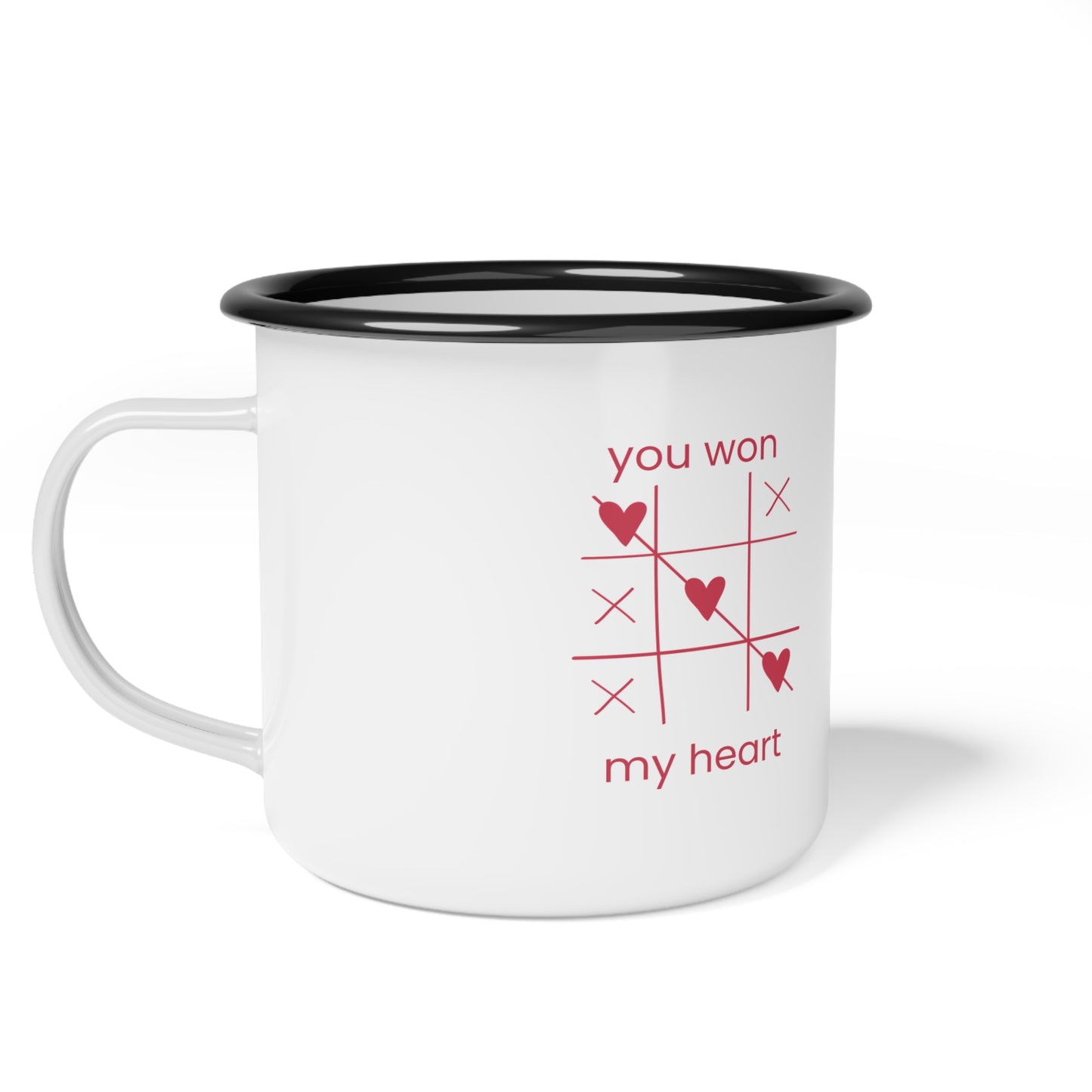 You Won My Heart Kitten Love Enamel Camp Cup