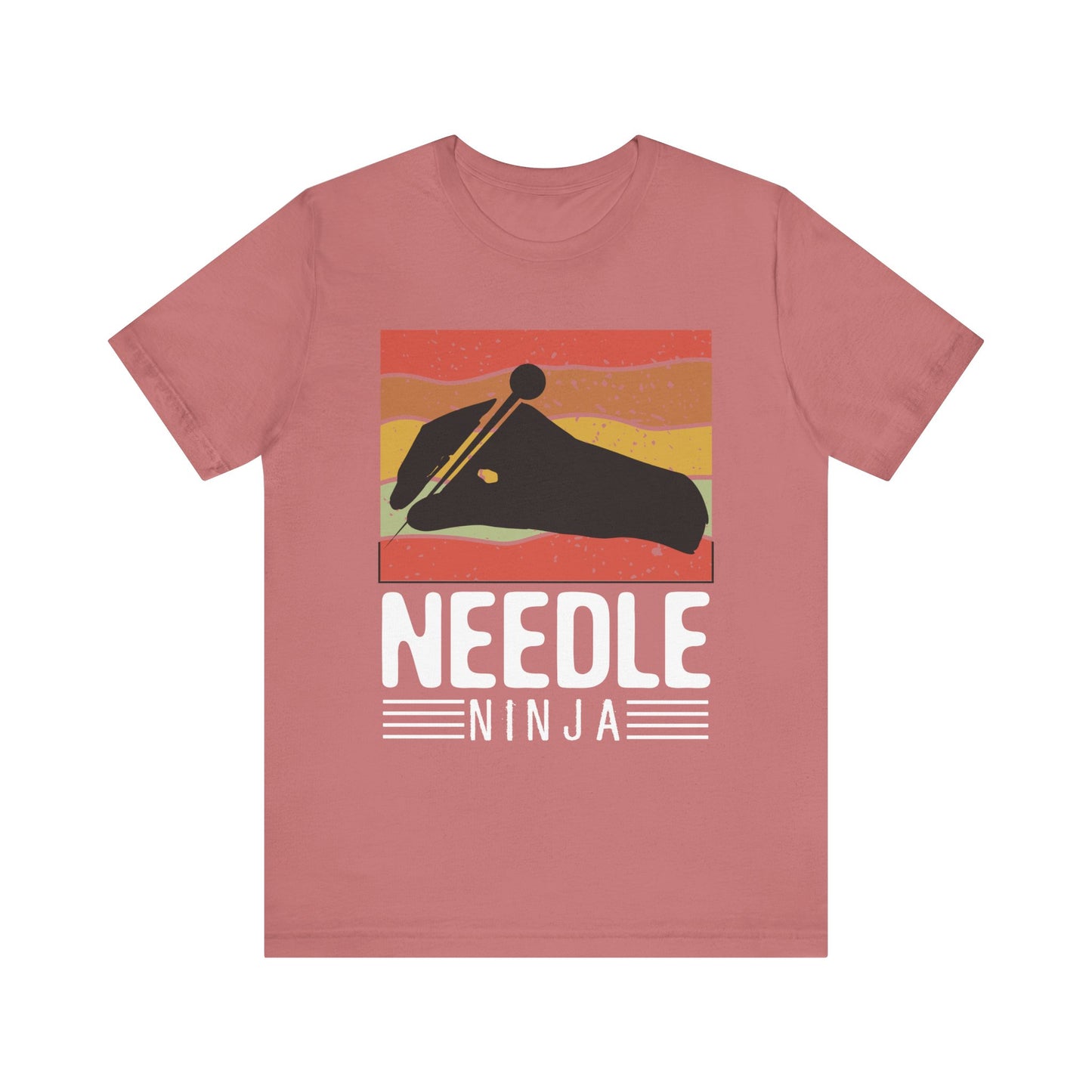 Needle Ninja Acupuncturist Two Sided Print Short Sleeve Tee