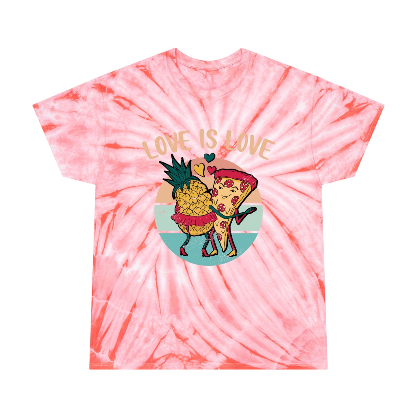 Pineapple Pizza Lovers Tie-Dye T-Shirt – Double-Sided Design