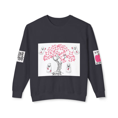 Tree of Pink Ribbons Breast Cancer Awareness Lightweight Crewneck Sweatshirt