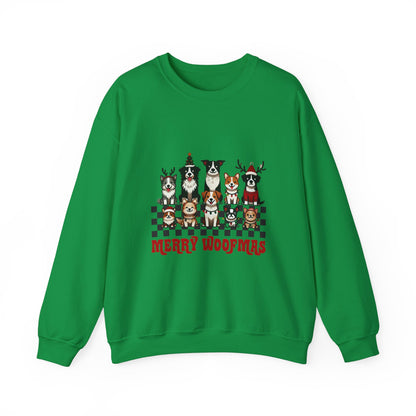 Dog Lovers Merry Woofmas Unisex Heavy Blend™ Crewneck Sweatshirt