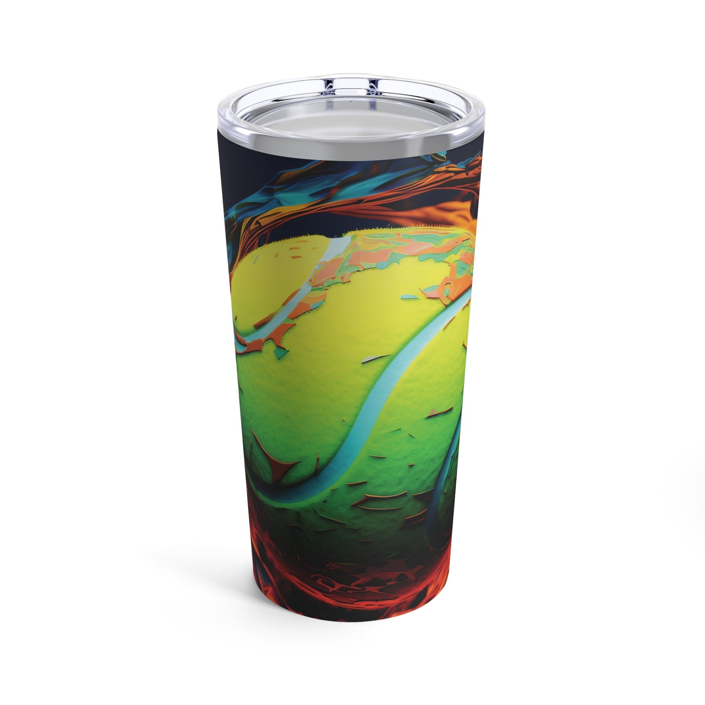 Vibrant Electrifying Tennis Themed Tumbler 20oz