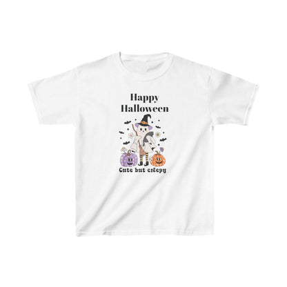 Kids Happy Halloween Ghost Theme Heavy Cotton™ Tee