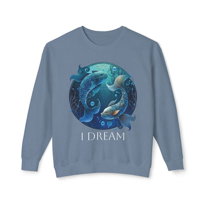 Pisces Vibes Unisex Lightweight Crewneck Sweatshirt