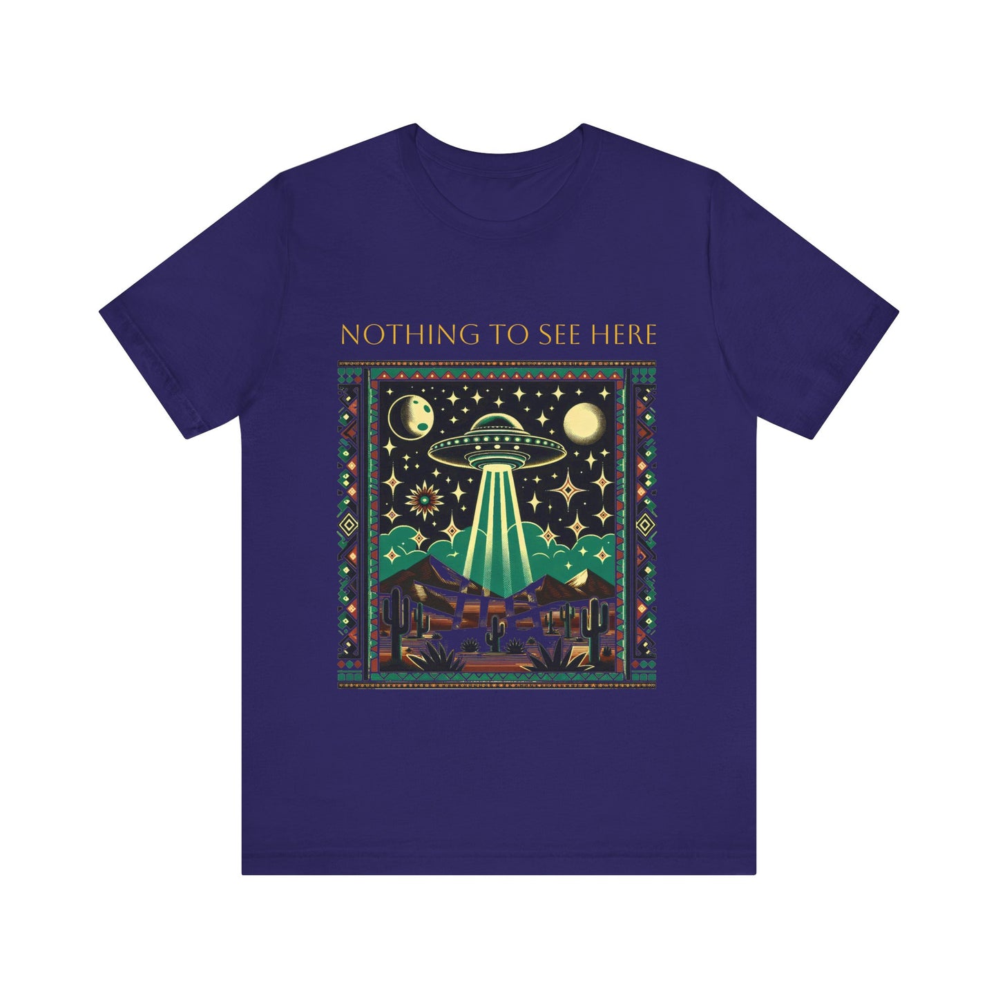 Desert UFO Saucer Vintage Look Unisex Short Sleeve Tee