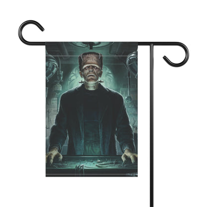 Frankenstein in the Laboratory Halloween Garden & House Banner