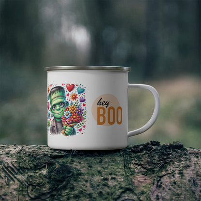 Kids Frankenstein Theme Halloween Enamel Camping Mug