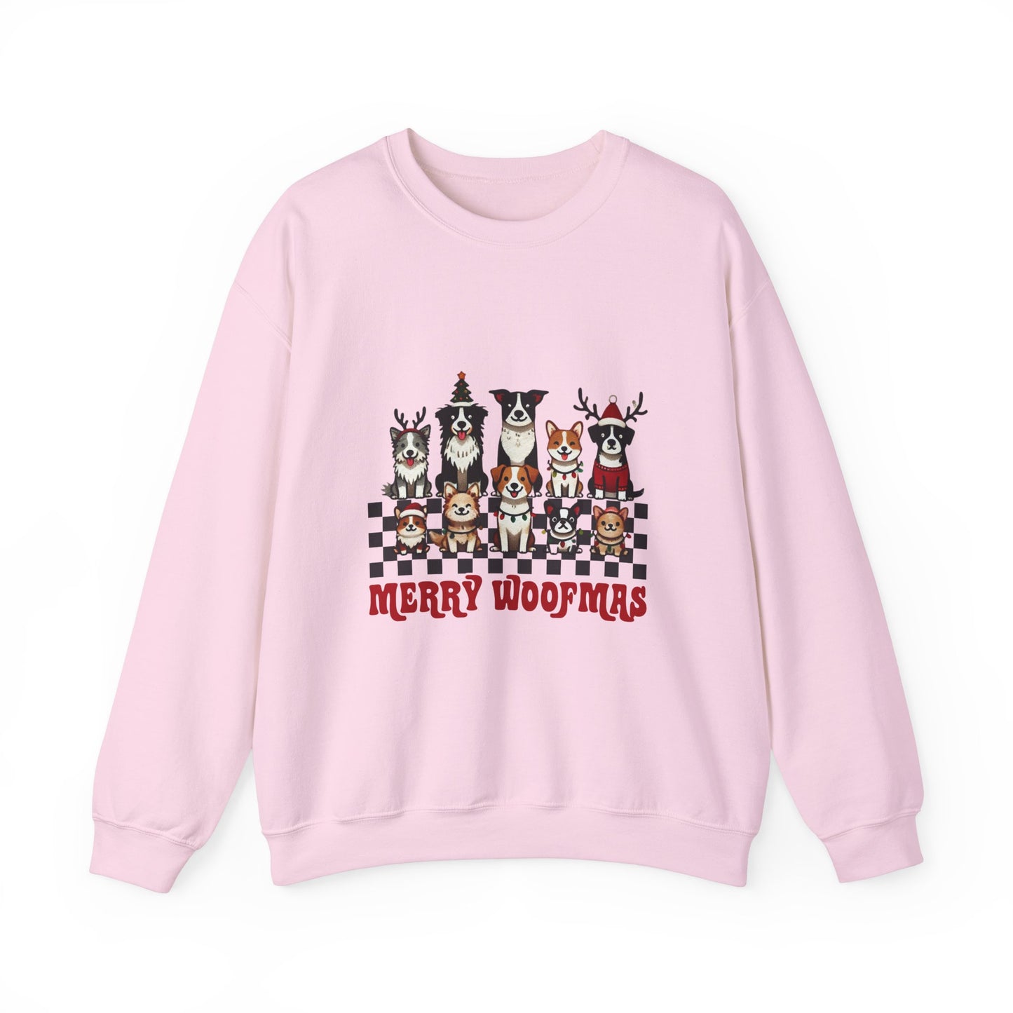 Dog Lovers Merry Woofmas Unisex Heavy Blend™ Crewneck Sweatshirt