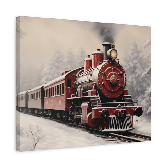 Christmas Express Train: Winter Wonderland Journey Matte Canvas